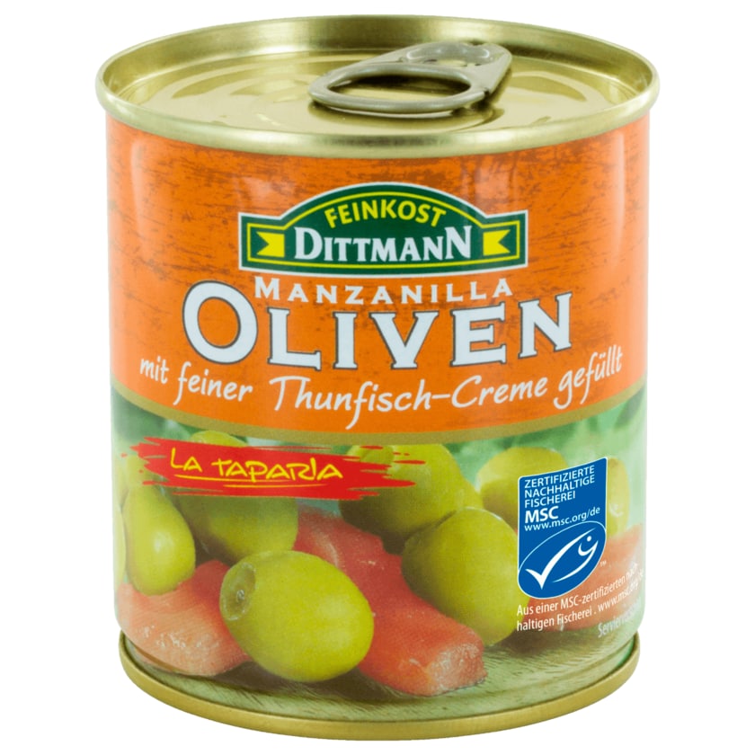 Feinkost Dittmann Spanische Oliven mit Thunfisch-Creme 200g